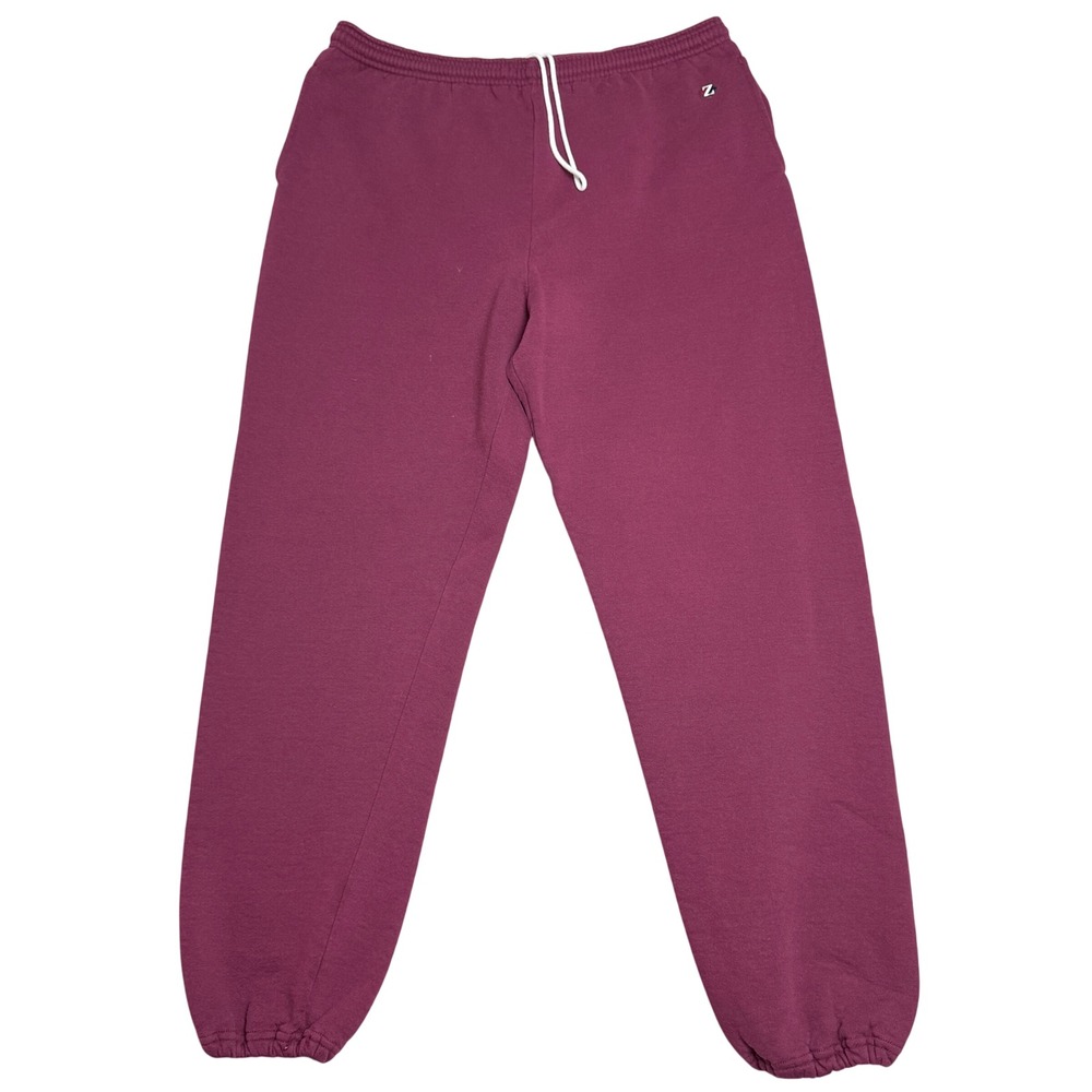 VTG Jerzees Sport Sweatpants Men 3X Burgundy NuBlend Fleece Relaxed Baggy EUC